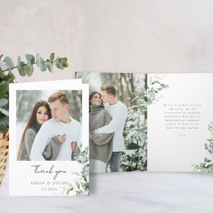 Elegant Eucalyptus Greenery Photo Tack Kort