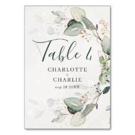 Elegant Eucalyptus Greenery Rustic Chic Bordsnummer