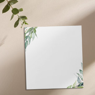 Elegant Eucalyptus Greenery Stationery Papper Anteckningsblock