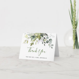 Elegant Eucalyptus Greenery Watercolor Tack Kort