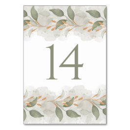 Elegant Eucalyptus Greenery Watercolor Wedding  Bordsnummer