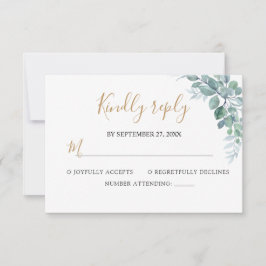 Elegant Eucalyptus Greenery Wedding OSA Kort