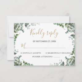 Elegant Eucalyptus Greenery Wedding OSA Kort