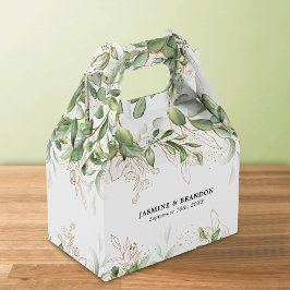 Elegant Eucalyptus Greenery Wedor Favor Box Presentaskar