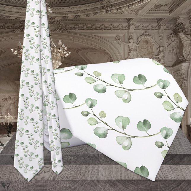 Elegant Eucalyptus Greenery & White Bröllop Slips (Skapare uppladdad)
