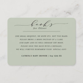Elegant Eucalyptus Grönt Bokar för begäran om Baby Tilläggskort