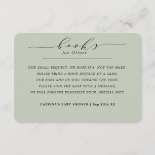 Elegant Eucalyptus Grönt Bokar för begäran om Baby Tilläggskort