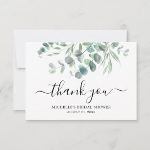 Elegant Eucalyptus Grönt Möhippa Foliage Tack Kort
