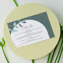 Elegant Eucalyptus, Guld accents botaniska uppgift Tilläggskort