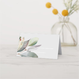 Elegant eucalyptus hopfällt platskort placeringskort