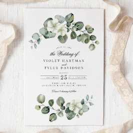 Elegant Eucalyptus Löv Arch Greenery Bröllop Inbjudningar