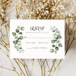 Elegant Eucalyptus Löv Arch Greenery Bröllop OSA Kort