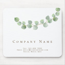 Elegant Eucalyptus Löv Feminine Business Namn Musmatta