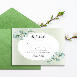 Elegant Eucalyptus löv Greenery Bröllop OSA Kort