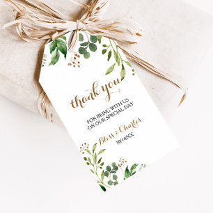 Elegant Eucalyptus Löv Greenery Tack Presentetikett