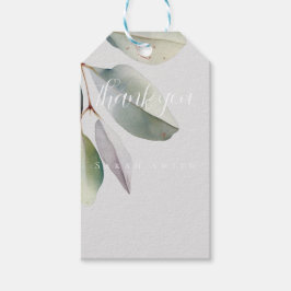 Elegant eucalyptus löv presentetikett