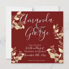 Elegant Eucalyptus Löv Save Date Magnetisk Inbjudningskort