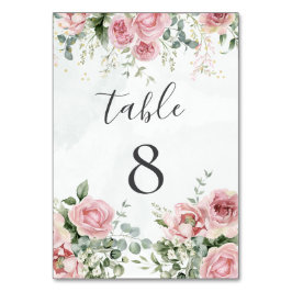 Elegant Eucalyptus Lövs Greenery Guld Bröllop Bordsnummer