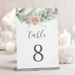Elegant Eucalyptus Lövs Greenery Guld Bröllop Bordsnummer<br><div class="desc">Vackra bordsnummer i bröllop med vattenfärgad eukalyptus och guld löv. Valet av perfekt för vår och sommar-bröllop.</div>