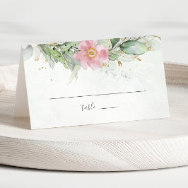 Elegant Eucalyptus Lövs Greenery Guld Bröllop Placeringskort