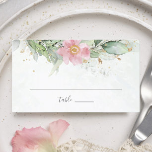 Elegant Eucalyptus Lövs Greenery Guld Bröllop Placeringskort