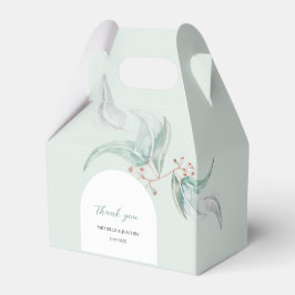 Elegant Eucalyptus med blommor vattenfärgsbild Presentaskar