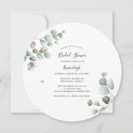 Elegant Eucalyptus Minimalistisk Möhippa Inbjudningar