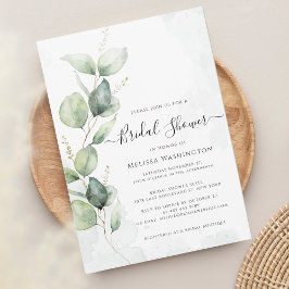 Elegant Eucalyptus Minimalistisk Möhippa Inbjudningar