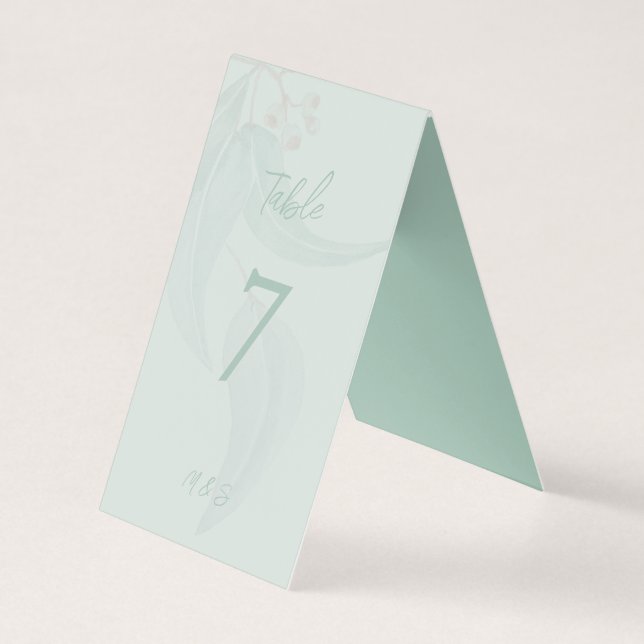 Elegant Eucalyptus Mint Boho Chic Kort (Framsida)