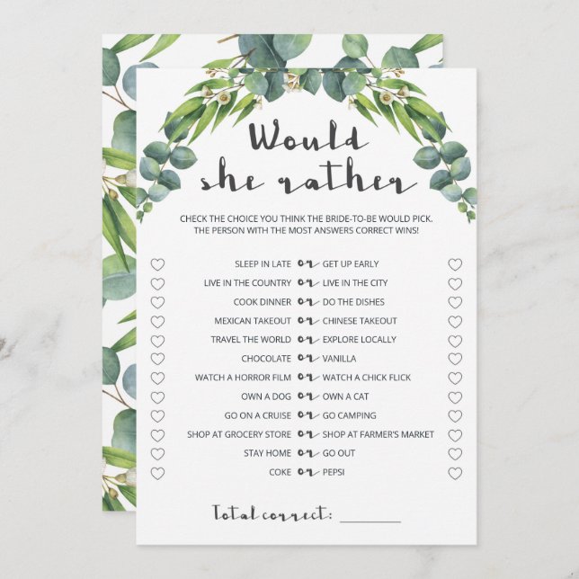 Elegant Eucalyptus Möhippa för andningssvårigheter (Fram/baksida)