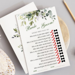 Elegant Eucalyptus Möhippa-spelkort Inbjudningar