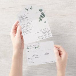 Elegant Eucalyptus Monogram Bröllop