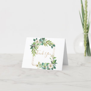 Elegant Eucalyptus och Ro-kort Tack Kort
