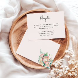 Elegant Eucalyptus Pampas Grass Wedding Reception Tilläggskort