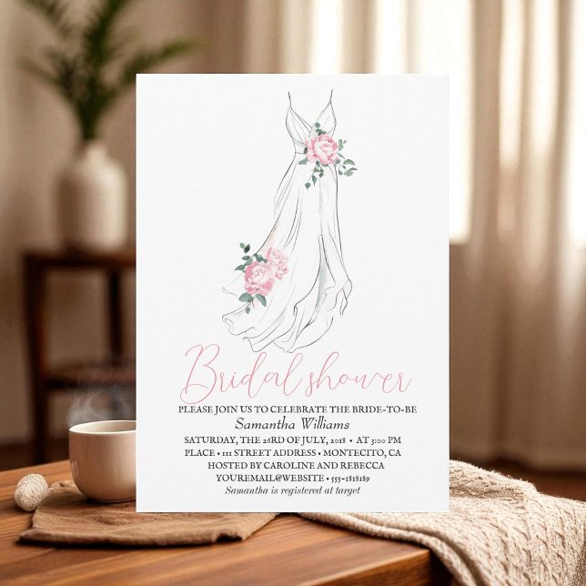 Elegant Eucalyptus Peonies Blommigt Möhippa Inbjudningar (Skapare uppladdad)