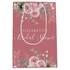 Elegant Eucalyptus & Pink Roses Invite