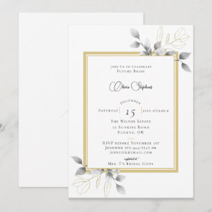 Elegant Eucalyptus Ram Calligraphy Möhippa Inbjudningar