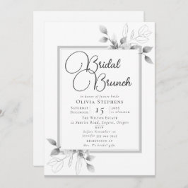 Elegant Eucalyptus Ram Möhippa Brunch Shower Inbjudningar