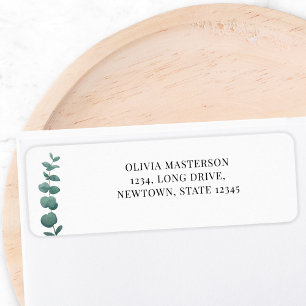 Elegant Eucalyptus Returadressetikett Returadress Etikett
