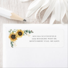 Elegant Eucalyptus SolrossolrosReturadress Blommig Returadress Etikett