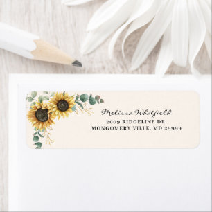 Elegant Eucalyptus SolrossolrosReturadress Blommig Returadress Etikett