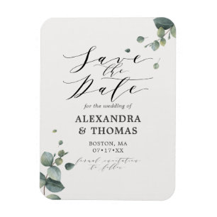Elegant Eucalyptus Spara datum tä Magnet