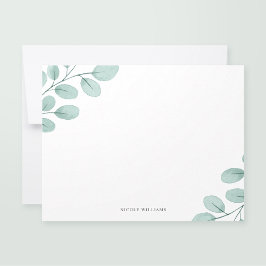 Elegant Eucalyptus Stationery Anteckningskort