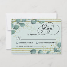 Elegant Eucalyptus-svarskort