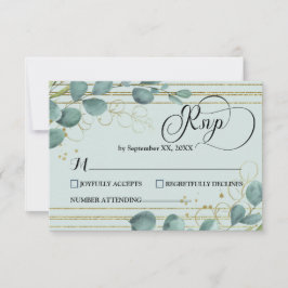 Elegant Eucalyptus-svarskort OSA Kort