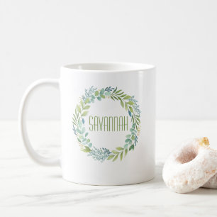 Elegant Eucalyptus Vattenfärgning Utandning Mugg