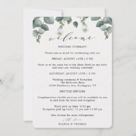 Elegant Eucalyptus Wedding Day Itinerary Meddelande
