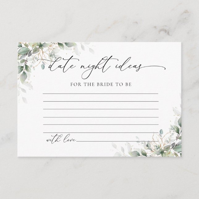 Elegant Eucalyptus Wedding Enclosure Card Tilläggskort (Framsida)