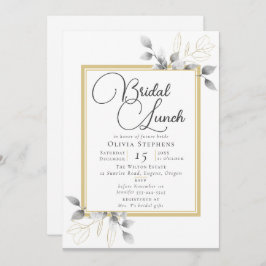 Elegant Eucalyptus Winter Möhippa Lunch Inbjudningar