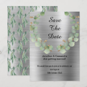 ELEGANT EUCALYPTUS WREATH SILVER SPARA DATUM
